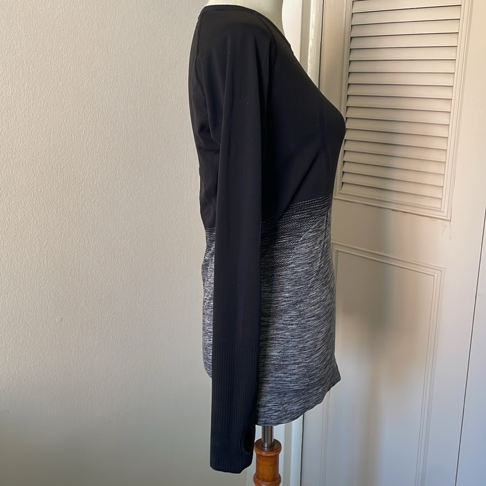 Lululemon Athletica Black and Gray Long Sleeve Tee 6 - Picture 2 of 5